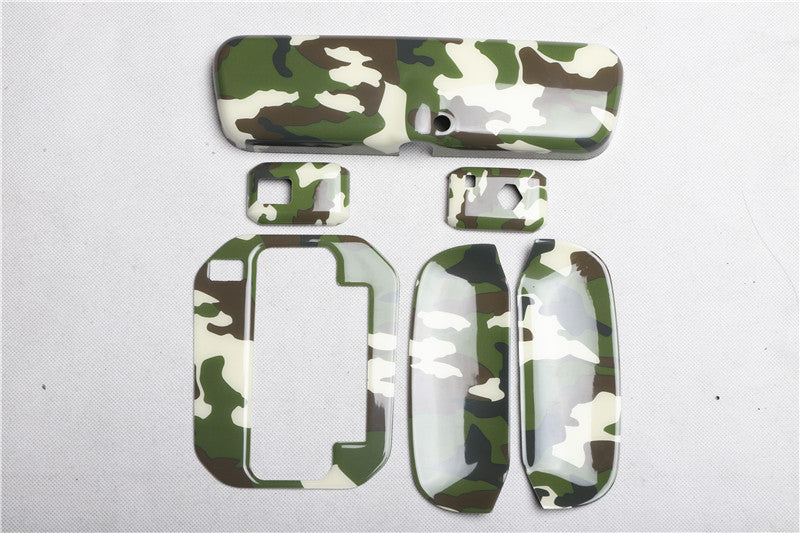 RHD 18-25 Jimny JB64 Interior Modification Carbon Fiber Pattern Rearview Mirror Cover Gear Shift Knob Trim