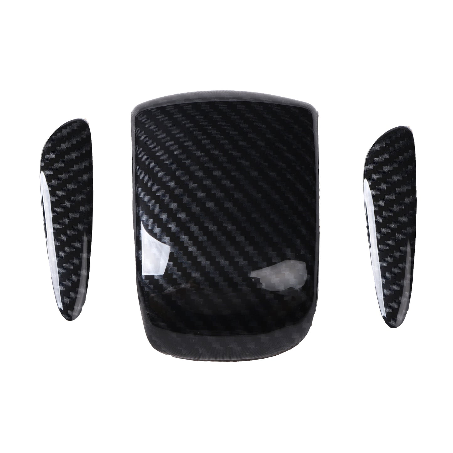 RHD 20-23 Mercedes-Benz GLE350/GLE450 Interior Modification Peach Wood Carbon Fiber Pattern Steering Wheel Center Vent Trim