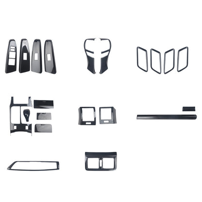 RHD 2010-2017 Reiz Carbon Fiber Gloss Black Steering Wheel Inner Grab Handle Interior Modification Kit