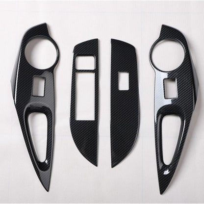 RHD 2019-2021 Corolla Carbon Fiber Glass Window Switch Button Interior Trim Replacement Parts