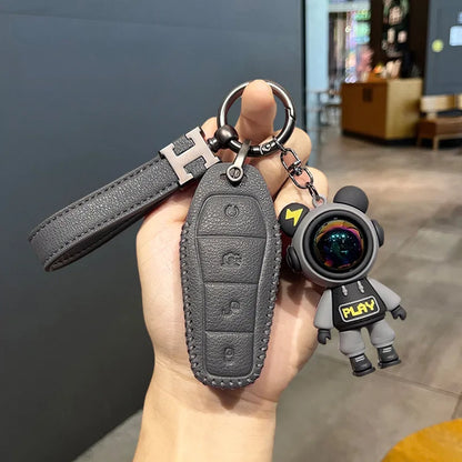 BYD Car Keychain Pu Leather Car Key Case