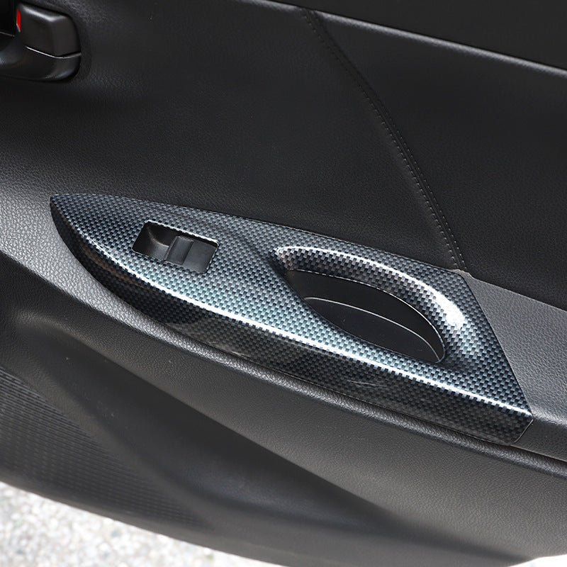 RHD 2014-2015 Toyota Vios Carbon Fiber Steering Wheel Interior Trim Cover