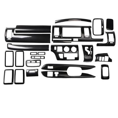 RHD 05-13 Toyota Hiace 200 Series Interior Modification Peach Wood Carbon Fiber Pattern Dashboard and Instrument Panel Trim