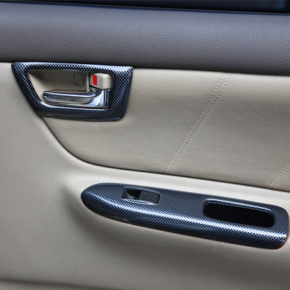 RHD 2004-2006 Toyota Corolla Interior Upgrade Carbon Fiber Walnut-Finish Air Conditioning Panel Lift/Lower Switch Trim