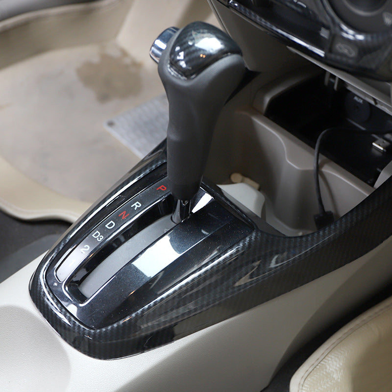 RHD 08-12 Older Model Fit Interior Modification Carbon Fiber Pattern Gear Shift Navigation Panel Decorative Sticker