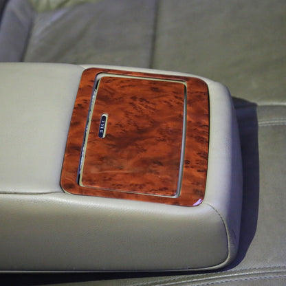 RHD 04-07 Honda Accord 7th Generation Interior Modification Peach Wood Carbon Fiber Pattern Heated Gear Shift Knob Frame & Storage Lid Trim