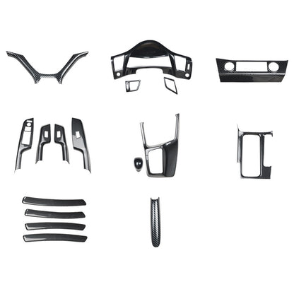 RHD 12-15 9th Gen Civic Interior Modification Peach Wood Carbon Fiber Pattern Center Console Trim