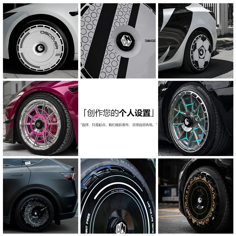 Full Wheel Covers Compatible with Tesla Model 3, Model Y & Model X (18–22 in) – product view