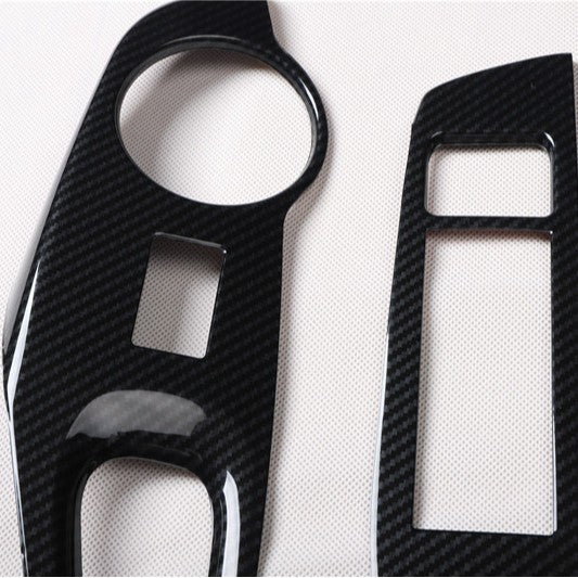 RHD 2019-2021 Corolla Carbon Fiber Glass Window Switch Button Interior Trim Replacement Parts
