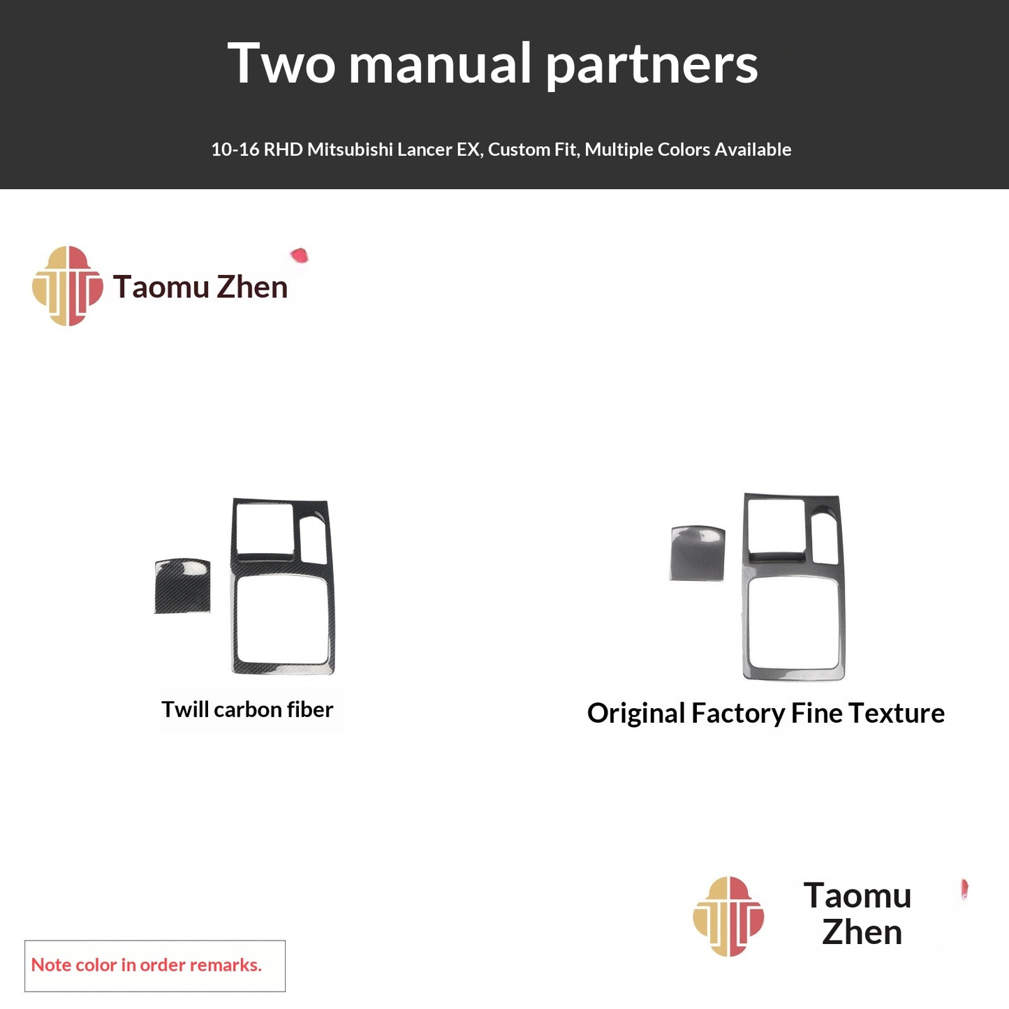 RHD 10-16 Mitsubishi Lancer EVO Interior Modification Carbon Fiber and Rosewood Steering Wheel & Window Trim Decals