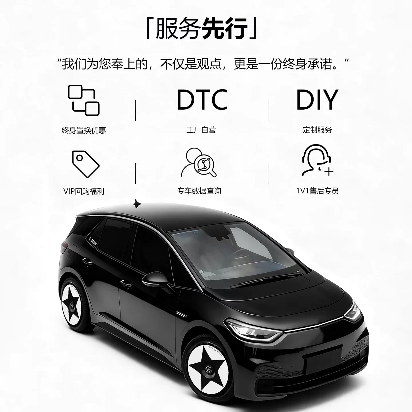 Full Wheel Covers Compatible with Volkswagen ID Series, Golf & CC (16–21 in) – product view