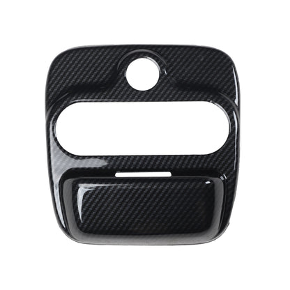 RHD 2015-2018 Smart Exclusive Interior Modification Carbon Fiber Gloss Black Painted Gear Shift Knob Trim Cover