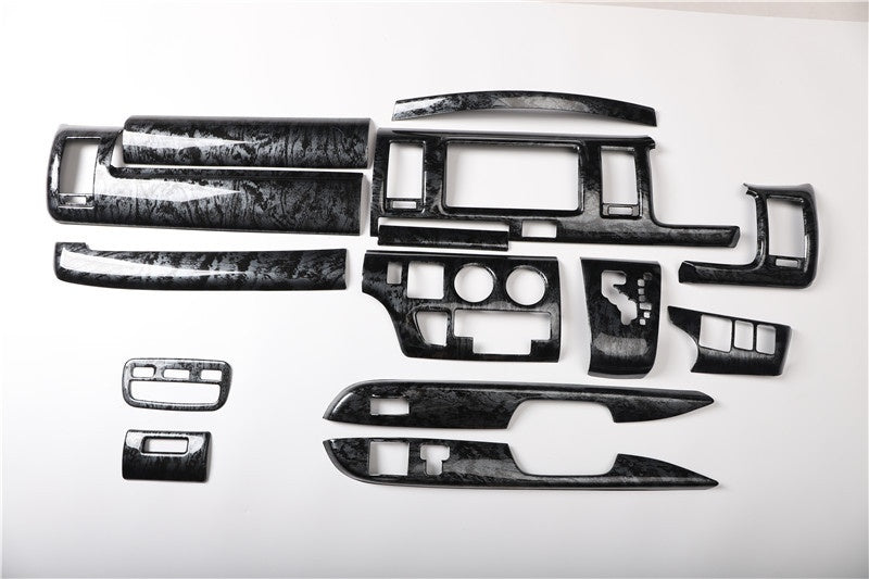 RHD 05-13 Toyota Hiace 200 Series Interior Modification Peach Wood Carbon Fiber Pattern Dashboard and Instrument Panel Trim