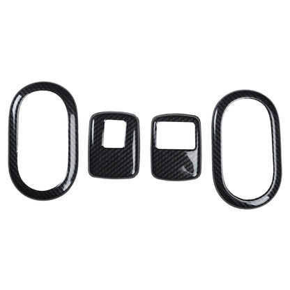 RHD 2015-2018 Smart Exclusive Interior Modification Carbon Fiber Gloss Black Painted Gear Shift Knob Trim Cover