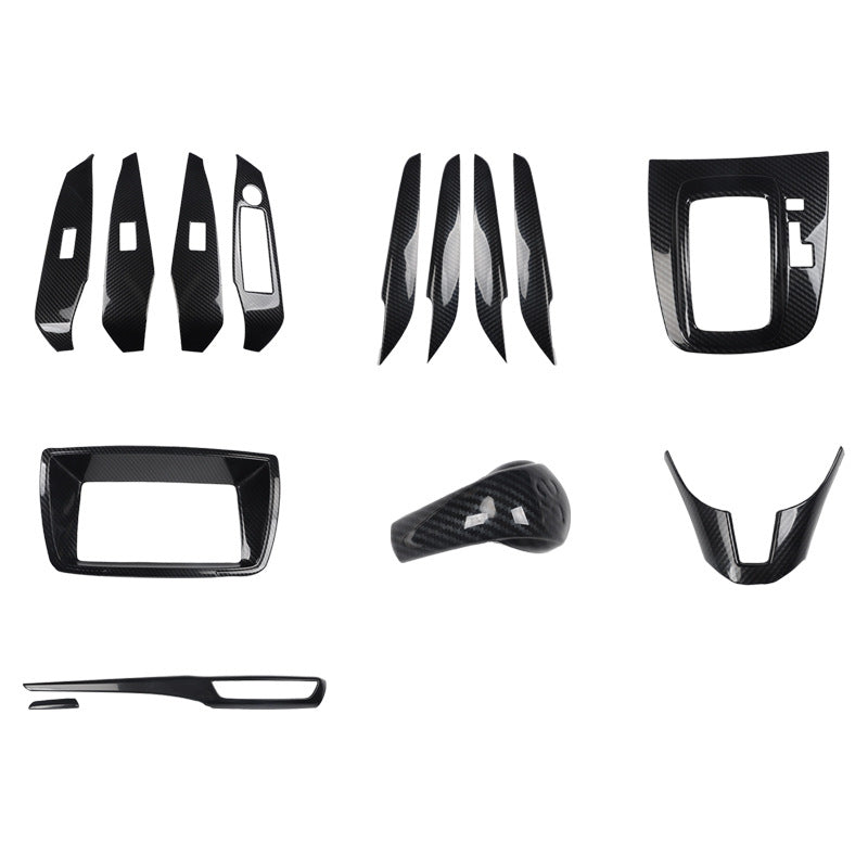 RHD 2014-2015 Mazda 3 Atenza Interior Modification Carbon Fiber Pattern Gear Shift Knob Trim Kit