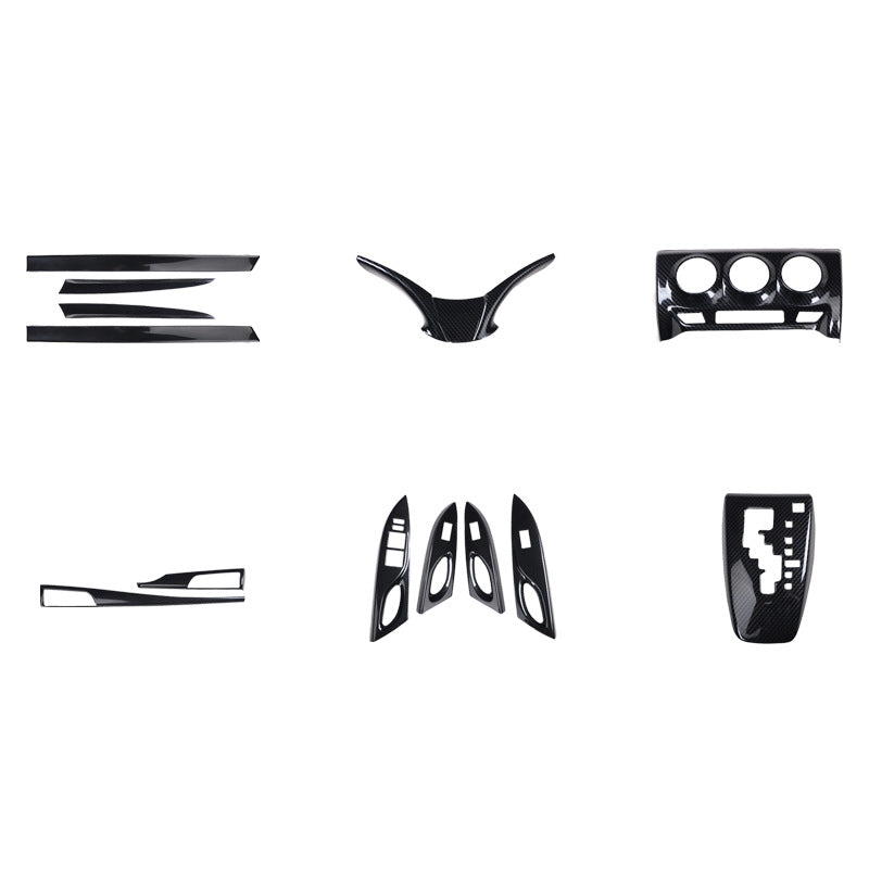 RHD 2014-2015 Toyota Vios Carbon Fiber Steering Wheel Interior Trim Cover