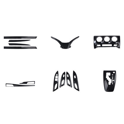 RHD 2014-2015 Toyota Vios Carbon Fiber Steering Wheel Interior Trim Cover