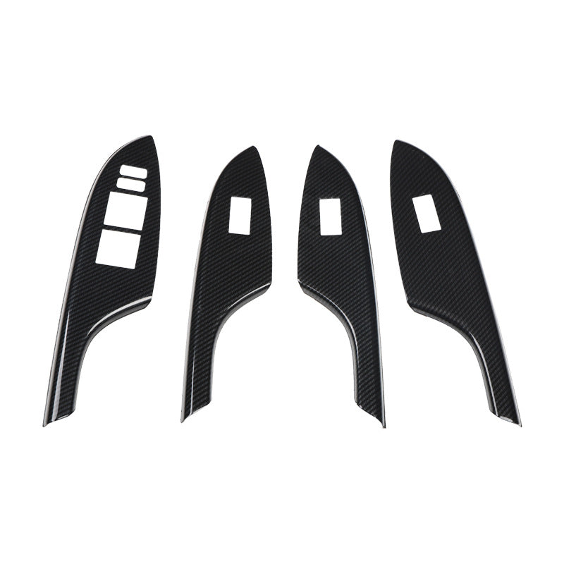 RHD 2007-2013 Toyota Corolla Interior Modification Carbon Fiber Pattern Center Console Air Vent & AC Button Trim