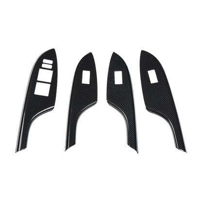 RHD 2007-2013 Toyota Corolla Interior Modification Carbon Fiber Pattern Center Console Air Vent & AC Button Trim