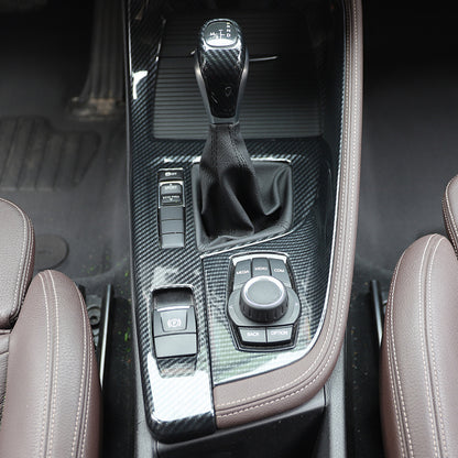RHD 2016-2021 X1 Interior Upgrade: Walnut Carbon Fiber-Patterned Center Console and Door Panel Trim