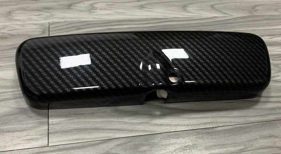 RHD 18-25 Jimny JB64 Interior Modification Carbon Fiber Pattern Rearview Mirror Cover Gear Shift Knob Trim