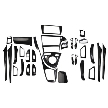 RHD Prius ZVW30 Peach Wood Carbon Fiber Pattern Dashboard, Instrument Panel, Steering Wheel, and Gear Shift Knob Interior Trim Decals