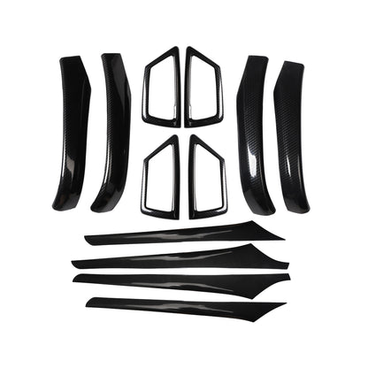 RHD Prius ZVW30 Peach Wood Carbon Fiber Pattern Dashboard, Instrument Panel, Steering Wheel, and Gear Shift Knob Interior Trim Decals