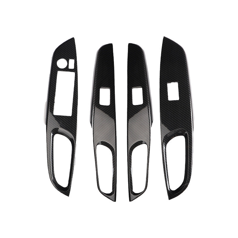 RHD 2019-2022 Toypta Vios Yaris Carbon Fiber Pattern Modification Window Lift/Shift Knob Interior Scratch-Resistant Protective Film