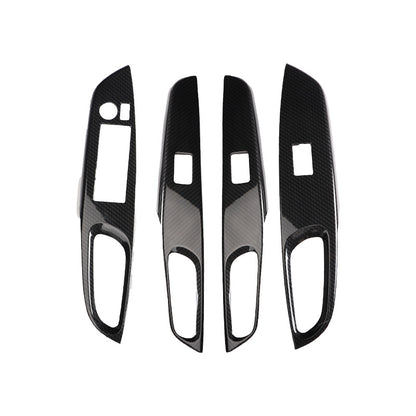 RHD 2019-2022 Toypta Vios Yaris Carbon Fiber Pattern Modification Window Lift/Shift Knob Interior Scratch-Resistant Protective Film