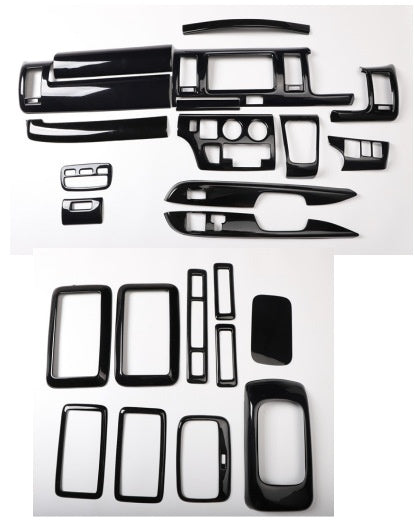 RHD 05-13 Toyota Hiace 200 Series Interior Modification Peach Wood Carbon Fiber Pattern Dashboard and Instrument Panel Trim