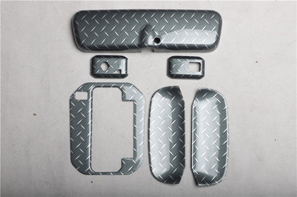 RHD 18-25 Jimny JB64 Interior Modification Carbon Fiber Pattern Rearview Mirror Cover Gear Shift Knob Trim