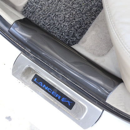 RHD 10-16 Mitsubishi Lancer EVO Interior Modification Carbon Fiber and Rosewood Steering Wheel & Window Trim Decals