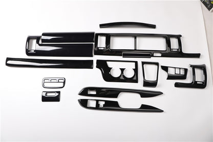 RHD 05-13 Toyota Hiace 200 Series Interior Modification Peach Wood Carbon Fiber Pattern Dashboard and Instrument Panel Trim
