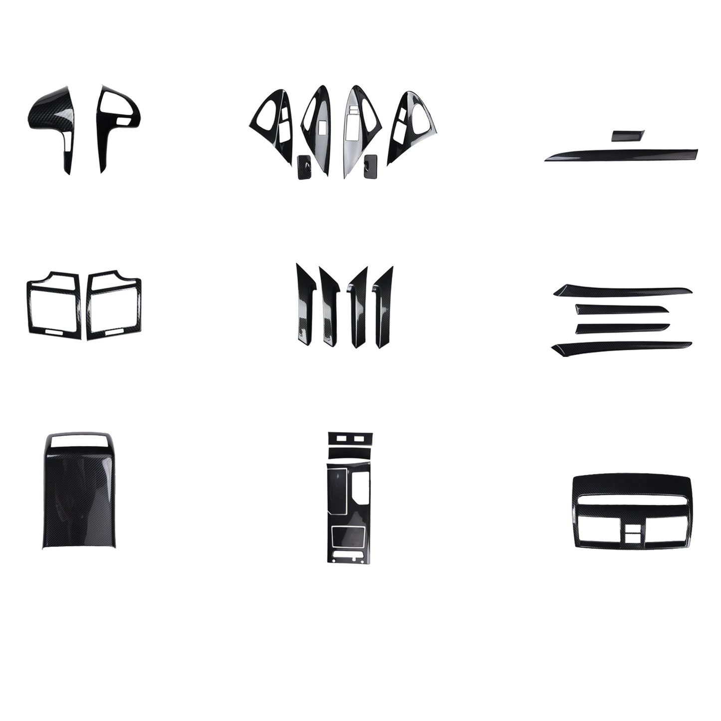 RHD 2006-2011 6th Generation Camry Interior Modification Peach Wood Carbon Fiber Pattern Air Vent Trim