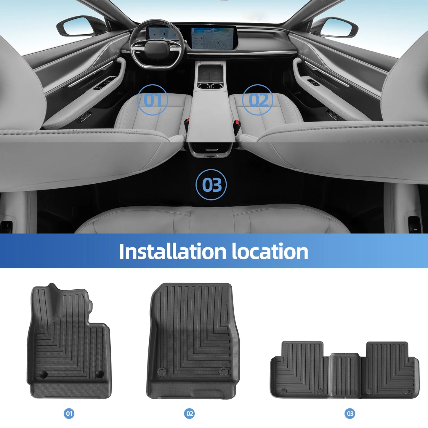 Xpeng P7/P7i 2022 2023 2024 Car Floor Mats Cargo Liner Trunk Pad