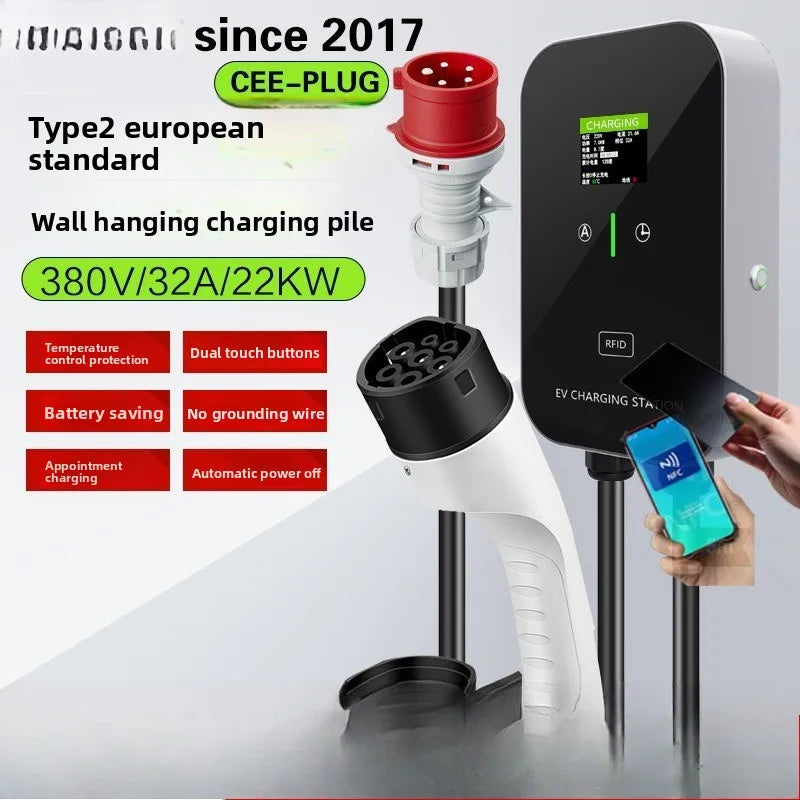 Bluetooth WiFi + APP charging pile 7KW11KW22KW AC gun EV electric car