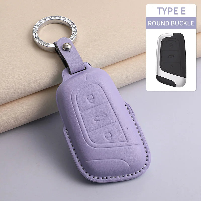 For Chery PU Car Keychain Shell Holder