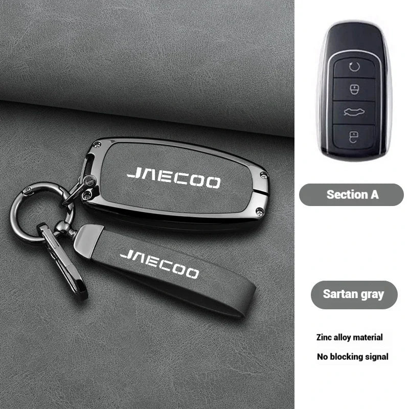 For Omoda JAECOO J7 2025 2024 Car Remote Control Key Case Cover Zinc Alloy Leather Protector Auto Keychain Accessories