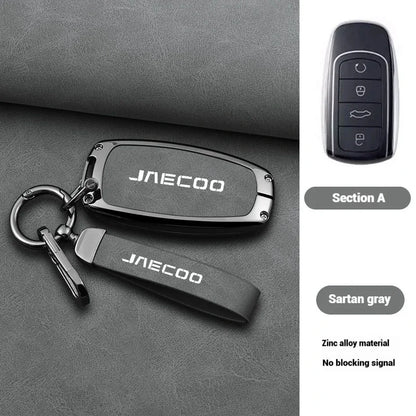 For Omoda JAECOO J7 2025 2024 Car Remote Control Key Case Cover Zinc Alloy Leather Protector Auto Keychain Accessories