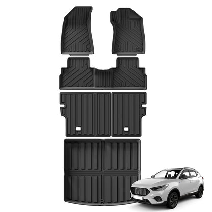 RHD for MG ZS EV 2023 2024 2025 TPE 3D Car Floor Mats Cargo Liner Pad Waterproof All Weather Accessories Black