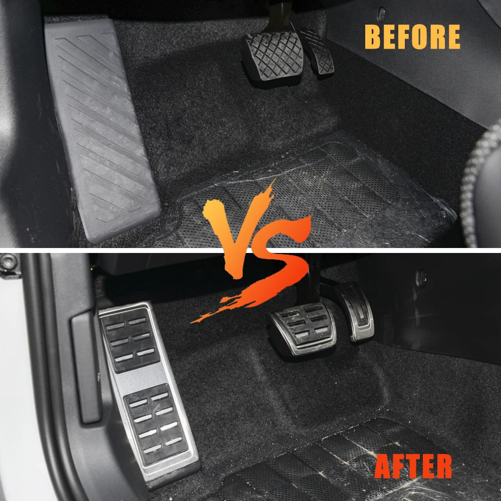 Stainless Steel Pedal Cover for Volkswagen VW Golf 7 8 GTi MK7 Polo A05 Passat B8 Skoda Kodiaq Rapid Octavia 5E 5F A7 2014-2023