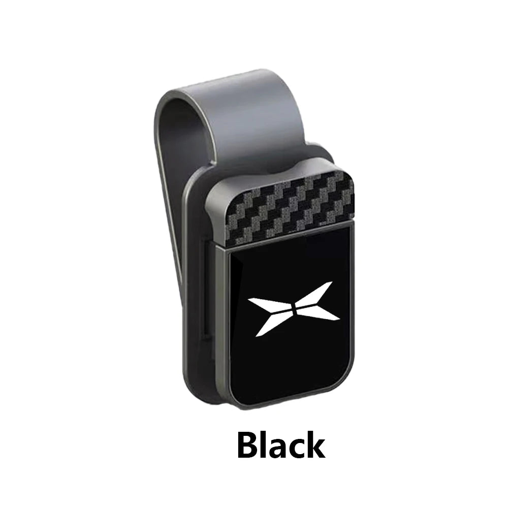 Car Sun Visor Glasses Clip Carbon Fiber Eyeglasses Sunglasses Storage For XPENG Xiaopeng P7 P7i G3 G6 G9 X9 M03 N5 P5