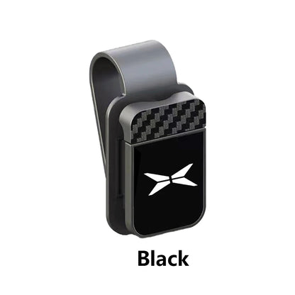 Car Sun Visor Glasses Clip Carbon Fiber Eyeglasses Sunglasses Storage For XPENG Xiaopeng P7 P7i G3 G6 G9 X9 M03 N5 P5