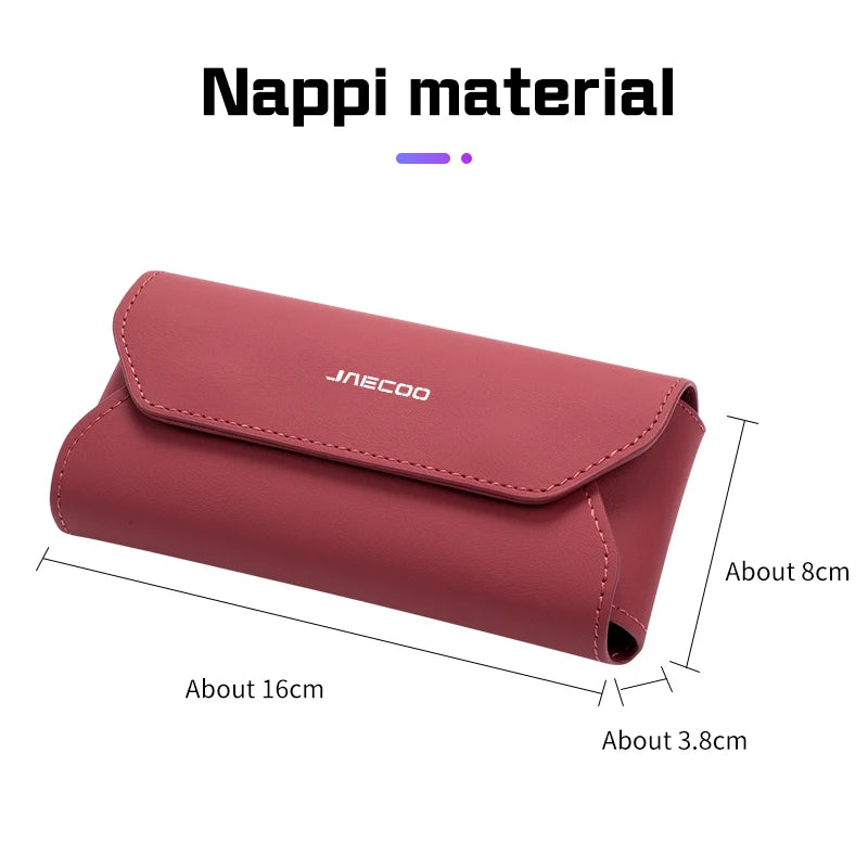 For Chery Jaecoo J7 J8 2025 Car Glasses Case Portable Leather Car Sunshade Sunglasses Holder Eyeglasses Storage Box Accessories