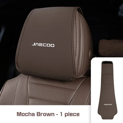 2025 For Chery Jaecoo J7 J8 2024 2023 Microfiber Leather Car Seat Headrest Protective Cover with Storage Bag Decor Accessories