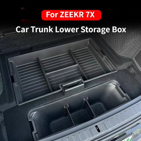 For Zeekr 7X Car Trunk Lower Storage Box Waterproof Trunk Storage Organizer Box Multifunctional Interior Modification Accessorie
