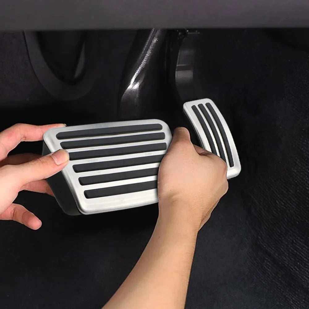 Car Fuel Brake Pedal Cover for Porsche Cayenne 2018+ Audi Q7 Q8 Stainless Steel Pedals Pads Interior Accessories