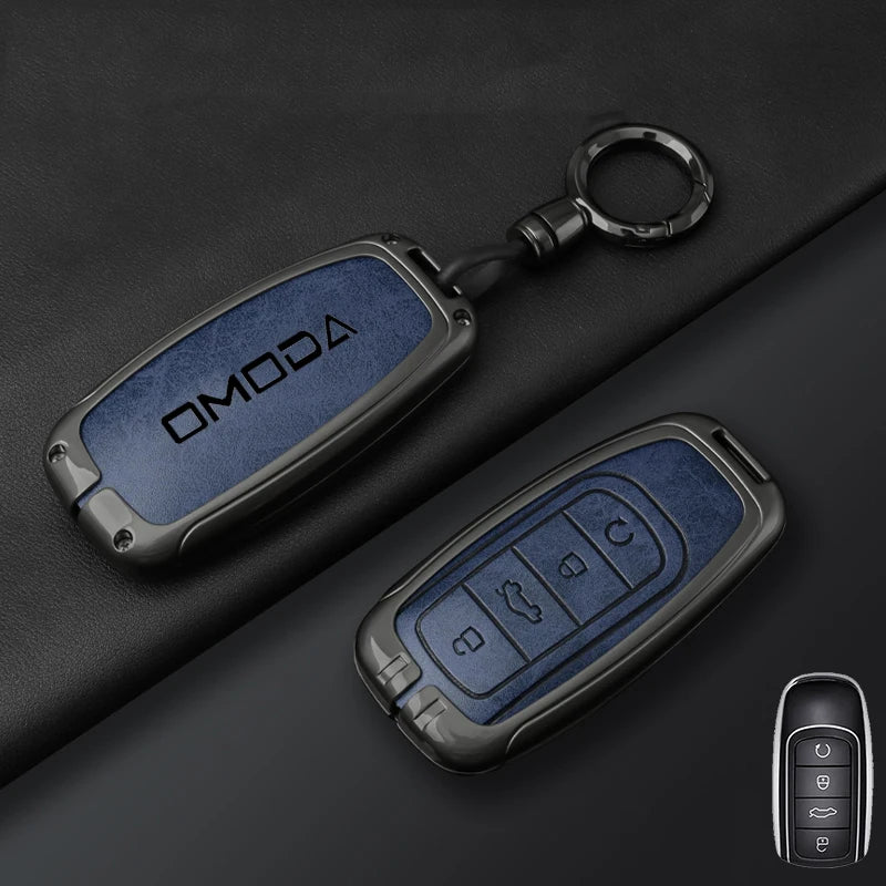 Leather Car Key Case Cover for Chery Omoda C5 E5 C9 Omoda 5 9 EV PHEV