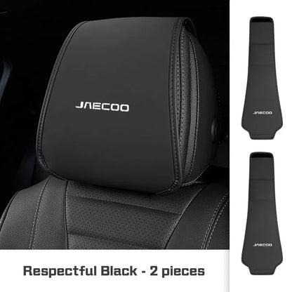 2025 For Chery Jaecoo J7 J8 2024 2023 Microfiber Leather Car Seat Headrest Protective Cover with Storage Bag Decor Accessories