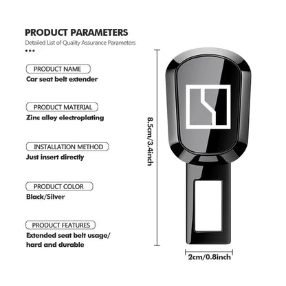 Car Seat Belt Extension Plug Buckle Clip Adjustable Extender For Zeekr 001 009 X